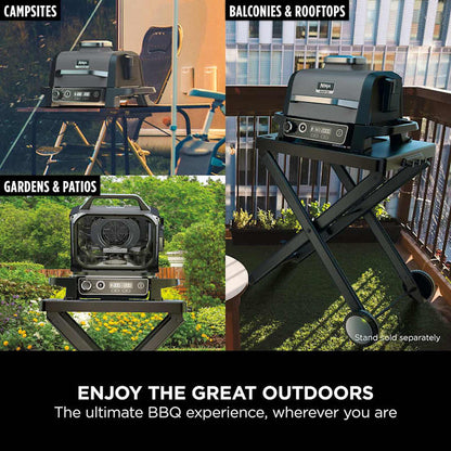 Ninja Woodfire Electric BBQ Grill & Smoker with Stand & Cover