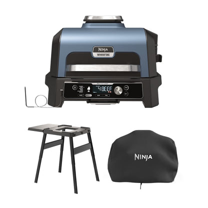 Ninja Woodfire Pro Connect XL Electric BBQ Grill & Smoker with Stand & Cover