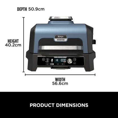 Ninja Woodfire Pro Connect XL Electric BBQ Grill & Smoker with Stand & Cover